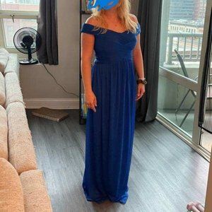 NWT David's Bridal Crisscross Off-The-Shoulder Mesh Bridesmaid Dress